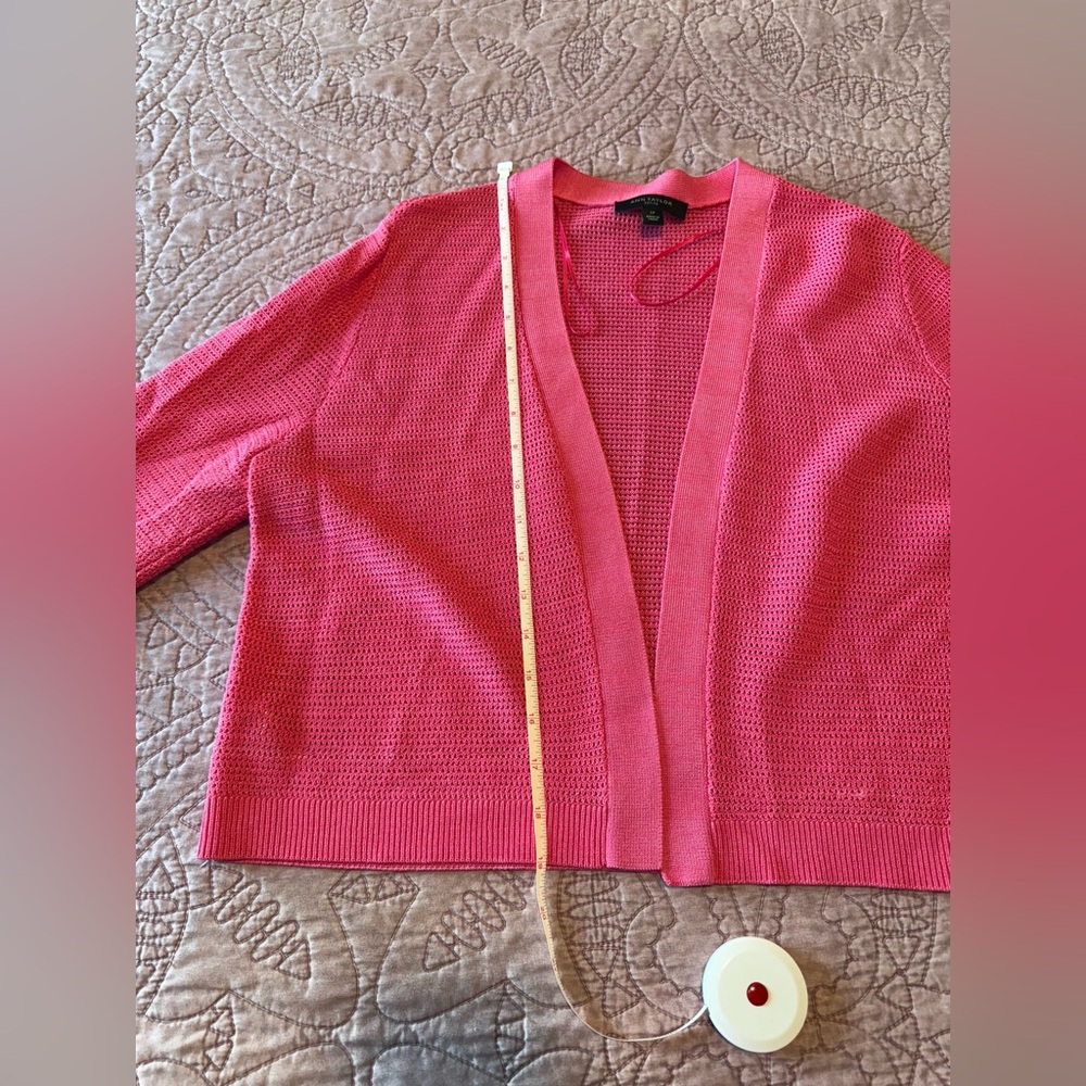 Ann Taylor Vibrant Pink Cardigan
